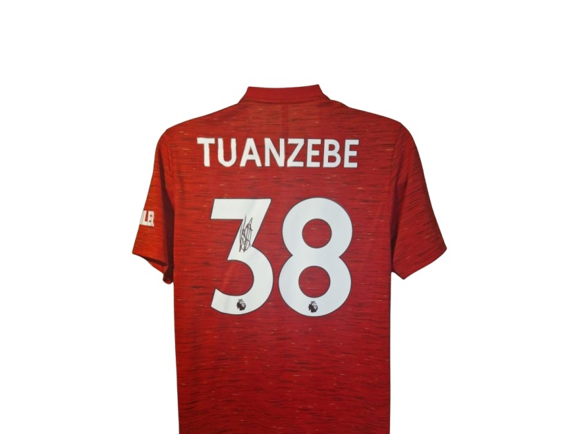 Axel Tuanzebe Signed Manchester United Official 2020-21 Home Football Shirt