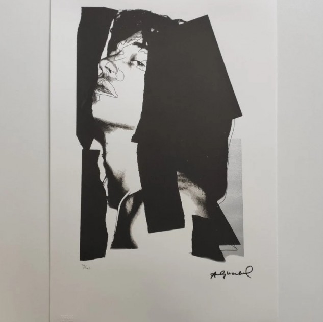 "Mick Jagger" Lithograph Signed by Andy Warhol 