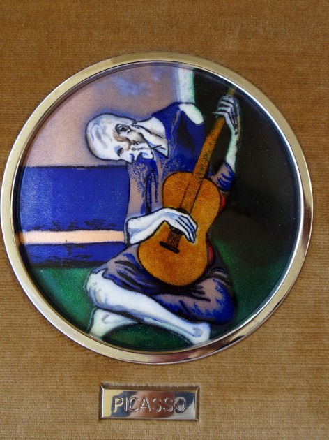"The Old Guitarist" Enamel Work by Pablo Picasso