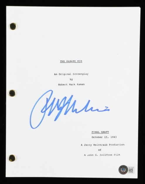 Ralph Macchio Signed "The Karate Kid" Script