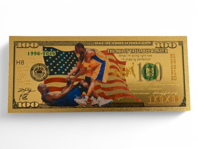 Kobe Bryant And Michael Jordan Gold Foil Plated Bank Note