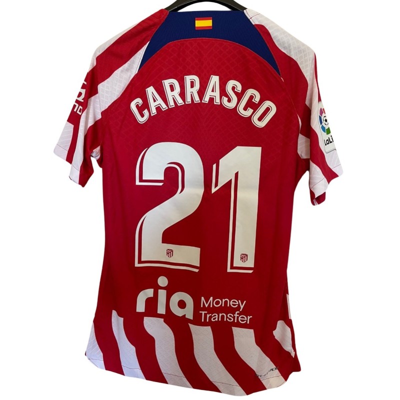 Carrasco's Atletico Madrid Match-Issued Shirt, LaLiga 2022/23