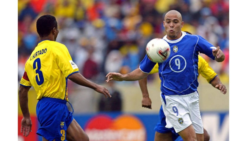 NIKE BRAZIL 2004 AWAY `RONALDO` JERSEY