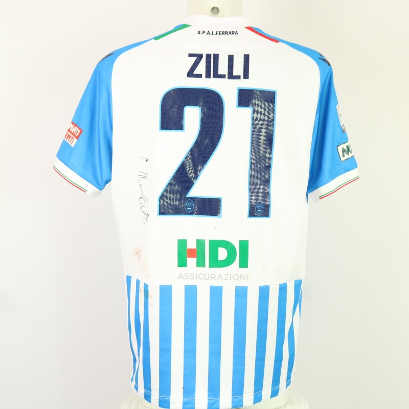 Zilli's unwashed Signed Shirt, Pontedera vs SPAL 2024 