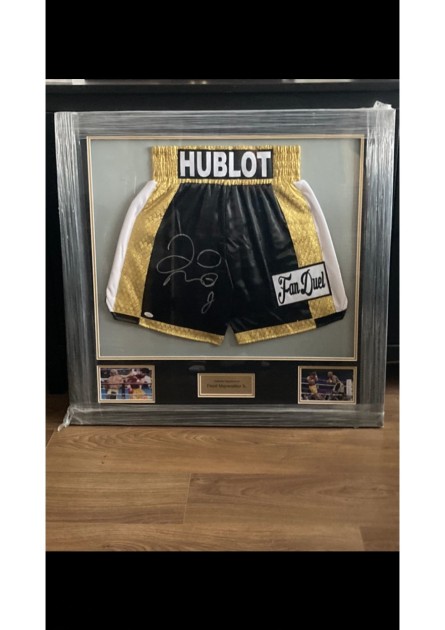 Floyd Mayweather Signed And Framed Boxing Shorts