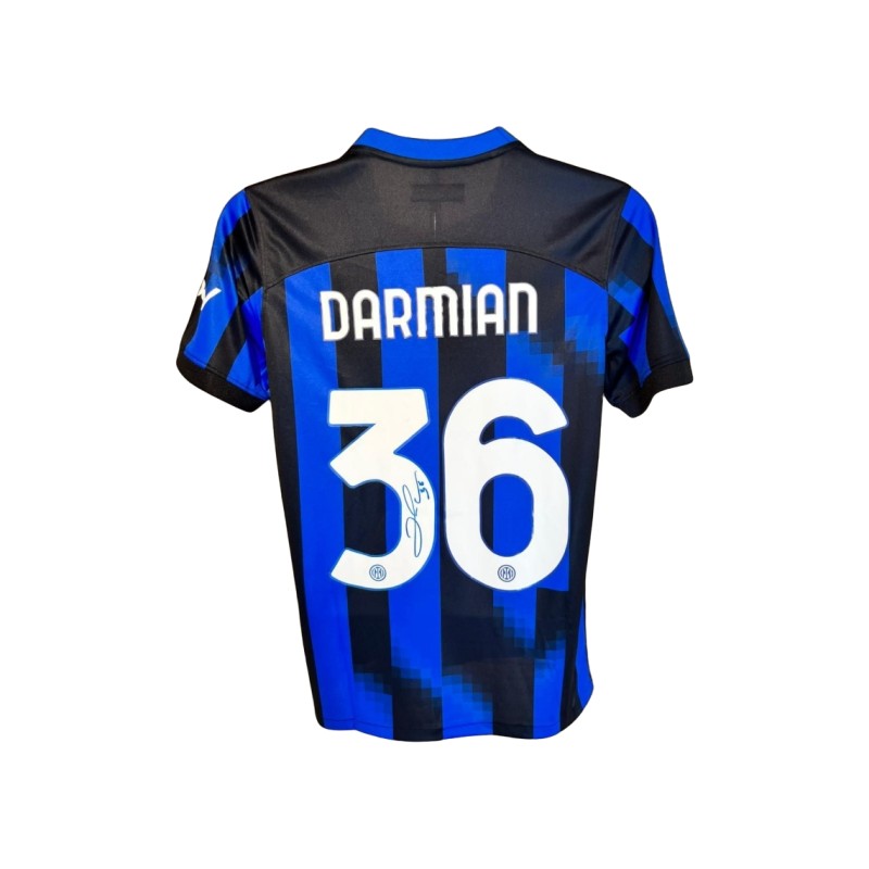 Matteo Darmian Signed Inter Milan Signed 2023-24 Home Football Shirt 