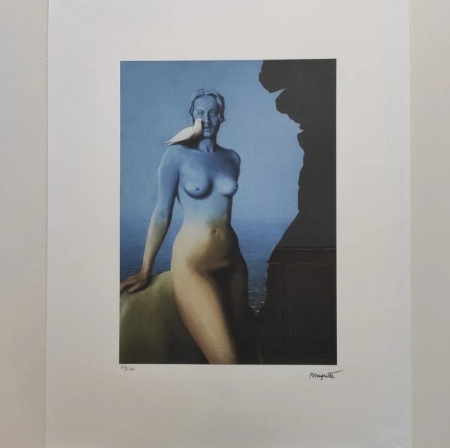 "Black Magic" Lithograph Signed by Magritte