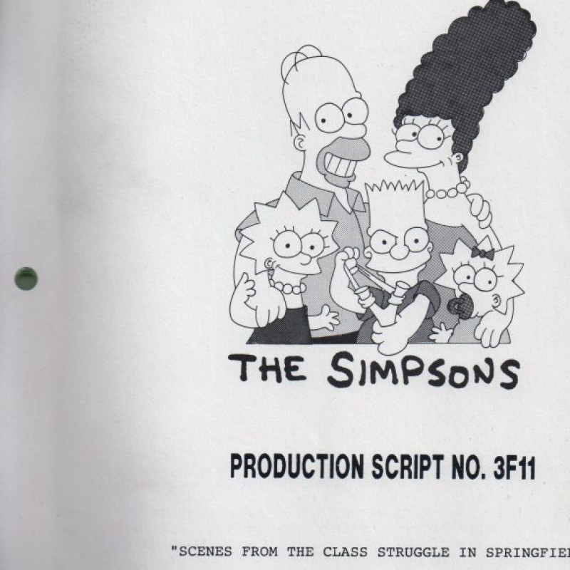 Authentic script from the series “The simpsons” - episode: Scenes from the Class Struggle in Springfield