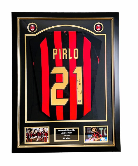 Andrea Pirlo's AC Milan 2018/19 Signed and Framed Shirt