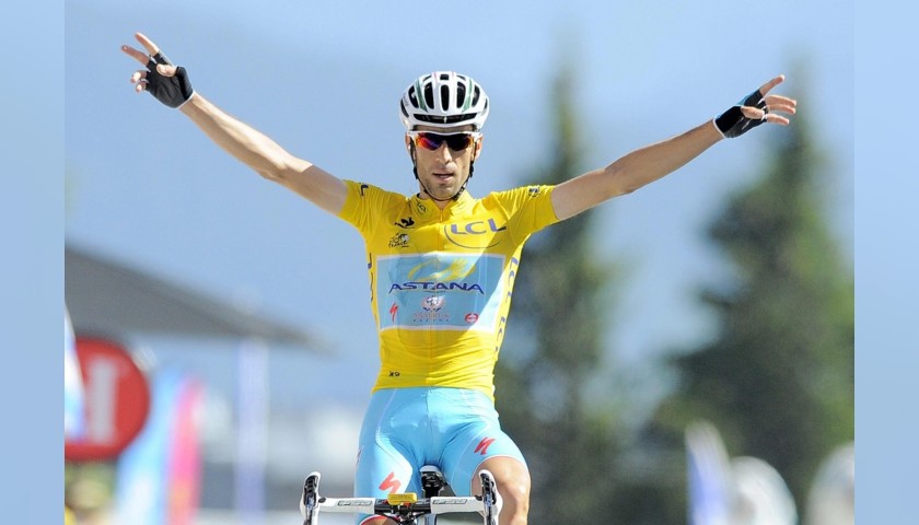 Vincenzo Nibali's Yellow Signed Jersey, Tour de France 2014 