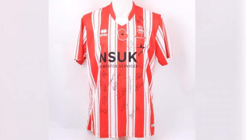 Lincoln City Official Poppy Shirt Signed by the Team
