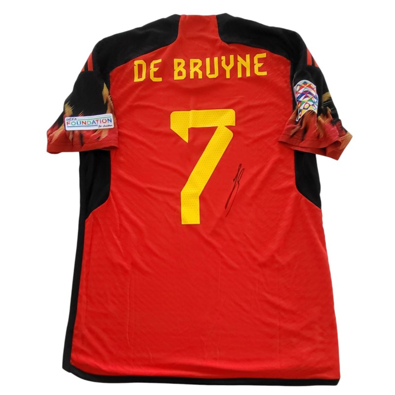 De Bruyne's Signed Match-Issued Shirt, Belgium vs Wales 2022