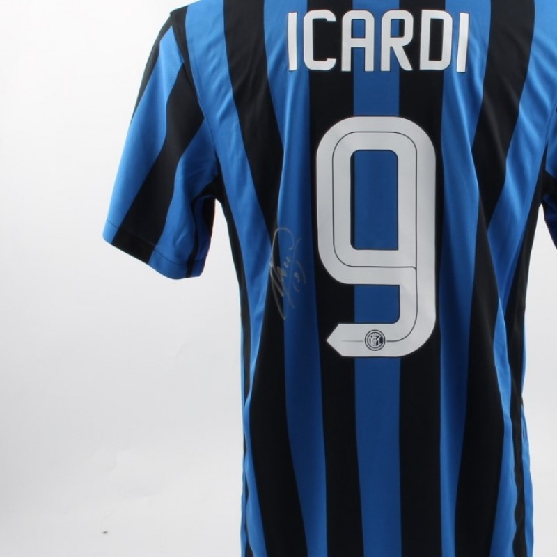 Maglia ufficiale Icardi Inter, stagione 2015/2016 - autografata