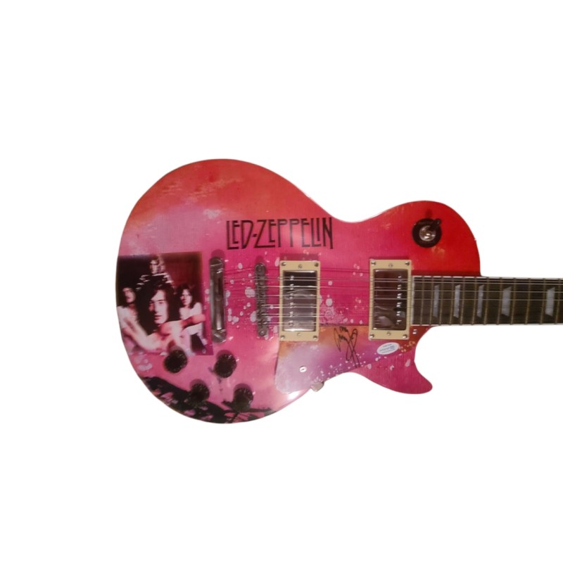 Jimmy Page of Led Zeppelin Signed Custom Graphics Guitar