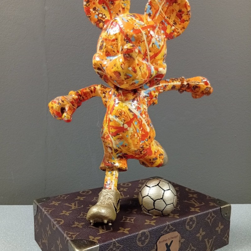 Louis Vuitton Mickey Playing Football by Brother X - XL Charity Edition
