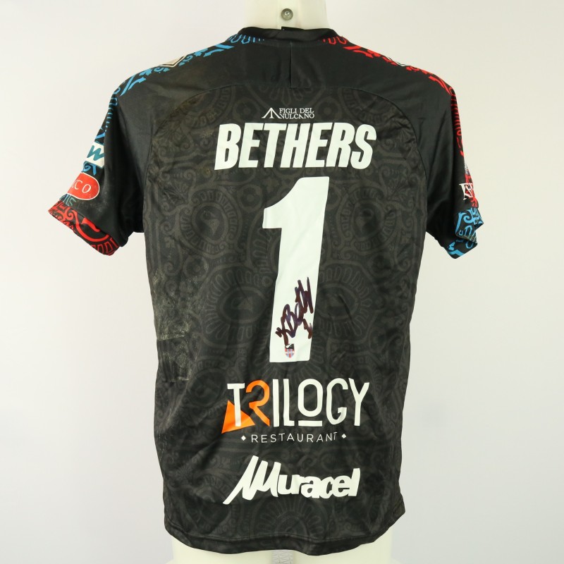 Bethers' unwashed Signed Shirt, Catania vs Pescara 2023 