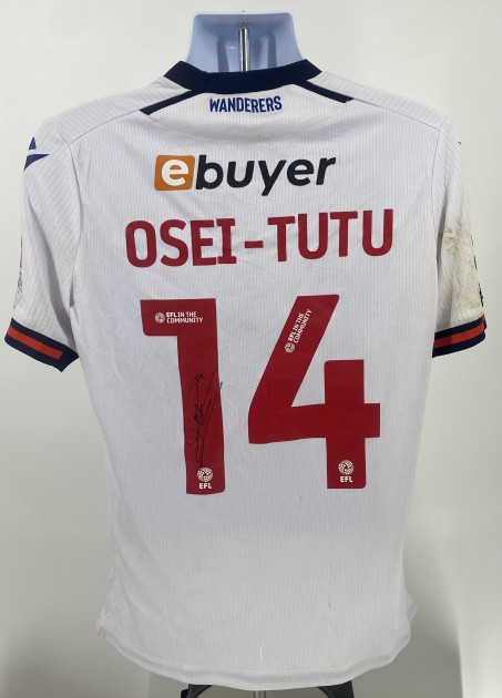 La maglia firmata da Jordi Osei-Tutu per il Bolton Wanderers