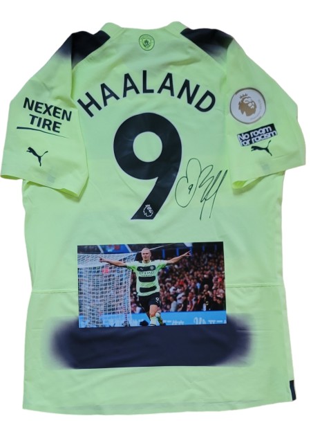 Haaland's Match Signed Shirt, West Ham vs Manchester City 2022