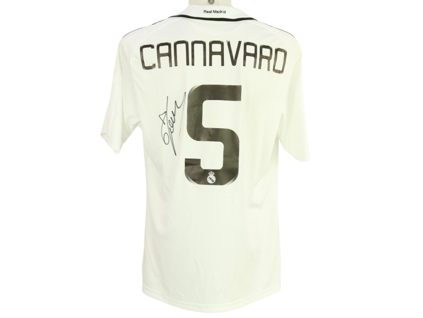 Cannavaro Official Real Madrid Shirt, 2008/09 - Signed with Photo Proof