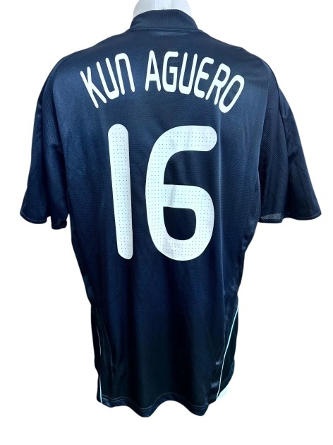 R- Aguero's Argentina Match-Issued Shirt, Olympic Games 2008