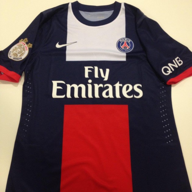 Thiago Silva match issued shirt, Paris Saint-Germain, Ligue 1 2013/2014 - signed