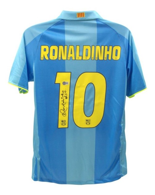 Camicia firmata di Ronaldinho del FC Barcelona