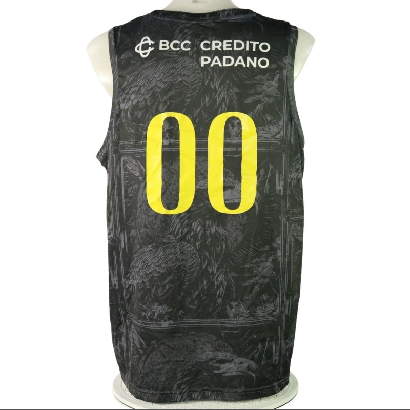 Completo Eboua Vanoli Basket Cremona, unwashed Pre-Season 2024/25 - Autografato