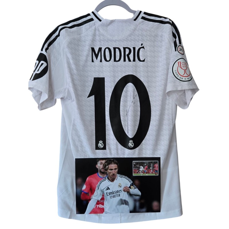 Modric's Real Madrid Signed Match-Issued Shirt, Copa Del Rey 2024/25