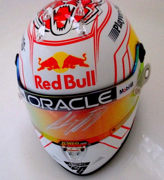 Max Verstappen's Signed 1/2 Scale Replica Helmet