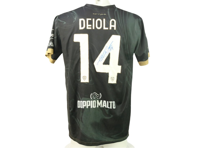 Deiola's Signed Unwashed Shirt, Cagliari vs Napoli 2024