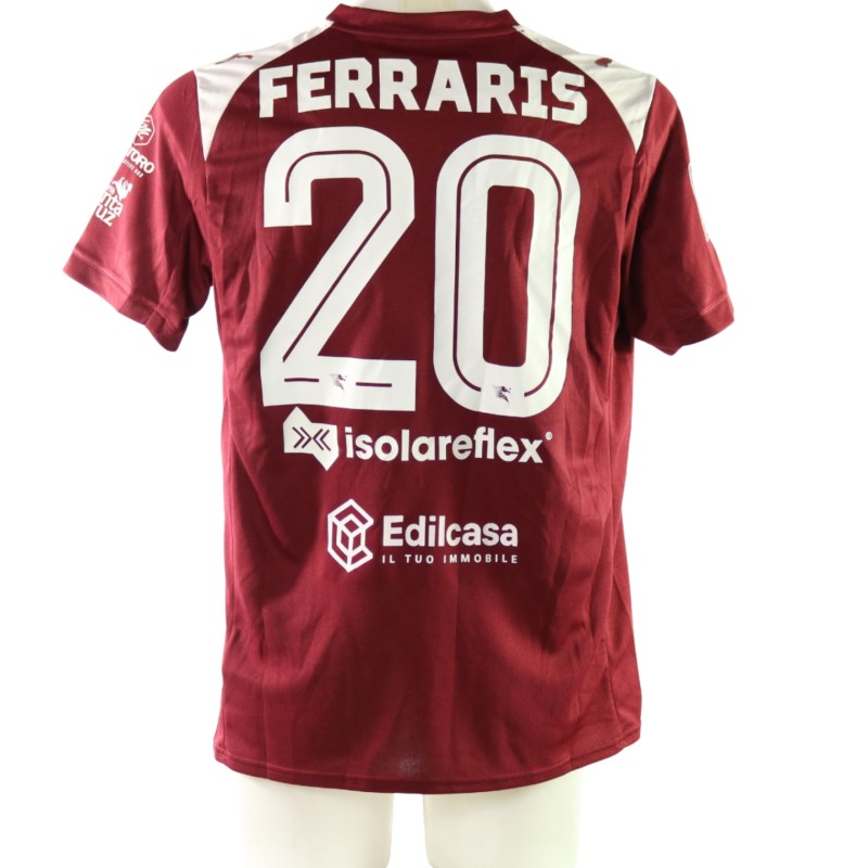 Ferraris' Unwashed Shirt, Salernitana vs Foggia 2025 - Carlo Ricchetti Special Patch
