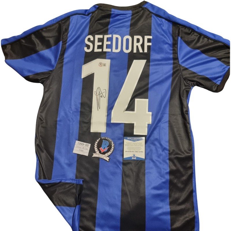 Clarence Seedorf firma la maglia del Milan 1999-2000