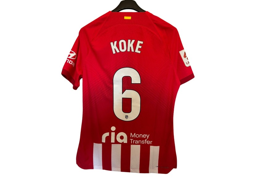 Koke's Atletico Madrid Match-Issued Shirt, LaLiga 2023/24