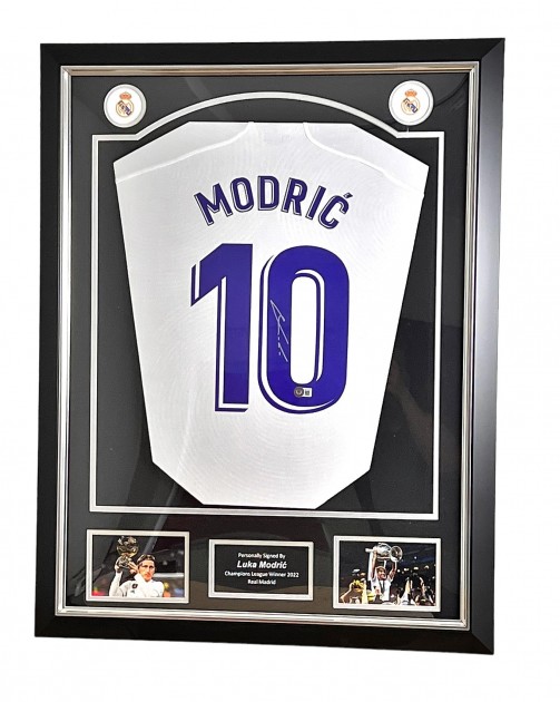 Luka Modrić's Real Madrid Signed and Framed Shirt - CharityStars