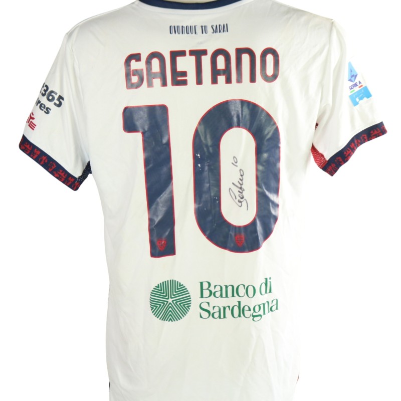 Maglia Gaetano Unwashed Sassuolo vs Cagliari, 2026 - Autografata