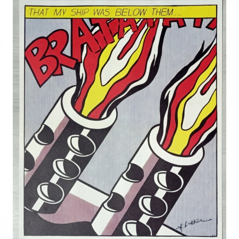"As I Opened Fire Triptych" Signed by Roy Lichtenstein