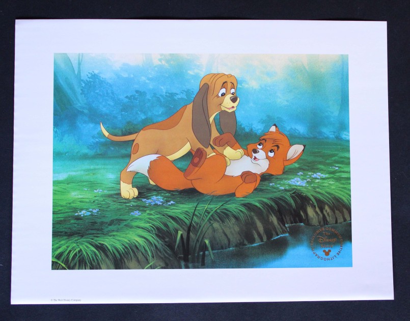 Red e Toby - Litografia originale Disney