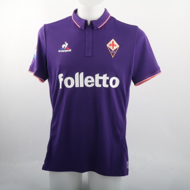 Maxi Olivera Match Worn Shirt, Lazio-Fiorentina 18/12/1Signed 6 - 