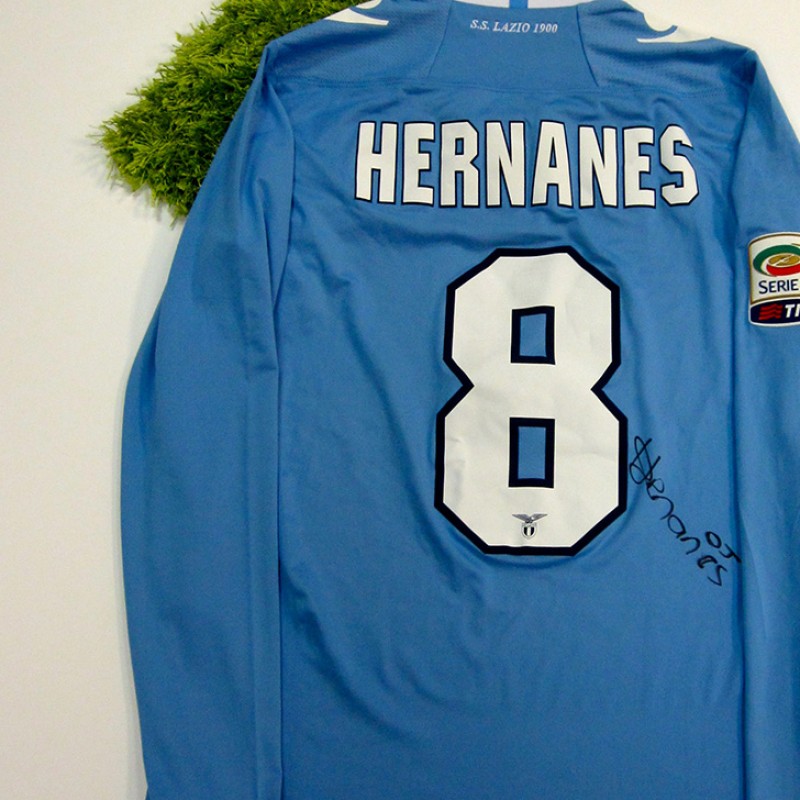Hernanes match issued shirt with Lazio, Serie A 2013/2014 - signed