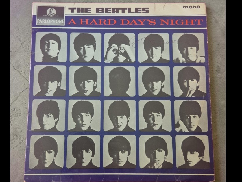 George Harrison of The Beatles Signed A Hard Day's Night Vinyl LP
