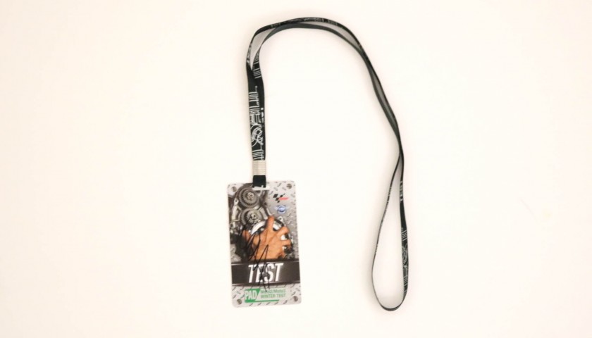 Winter Testing Paddock Pass Signed by Valentino Rossi