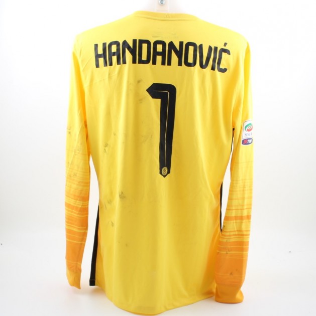 Match worn Handanovic shirt, Inter-Udinese 23/04/2016 - special model UNWASHED
