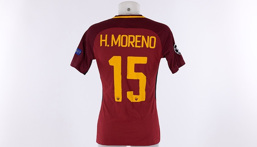Héctor Moreno's Match-Issued Roma-Atletico Madrid CL 2017/18 Shirt