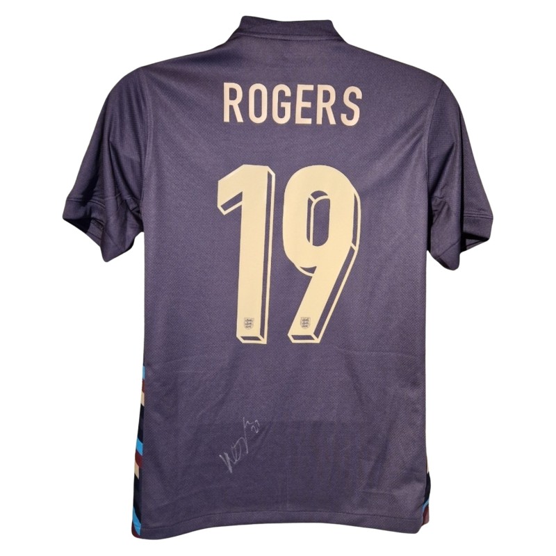 Morgan Rogers Signed England 2024-25 Away Football Shirt
