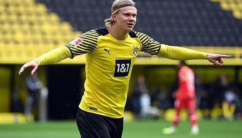 Maglia Erling Haaland Borussia Dortmund, 2021/22 - Autografata