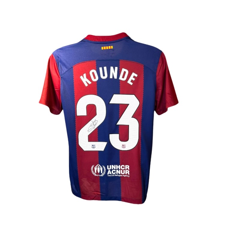 Jules Kounde's FC Barcelona 2023/24 Signed Replica Shirt