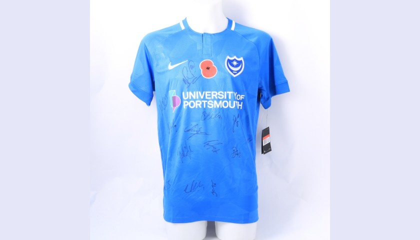 Portsmouth Official Poppy Shirt Signed by the Team