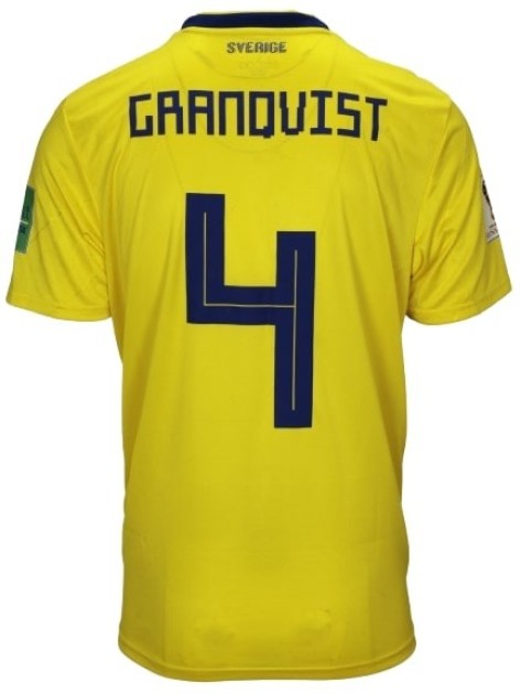 Granqvist's Sweden vs Switzerland Match-Issued Shirt, World Cup 2018