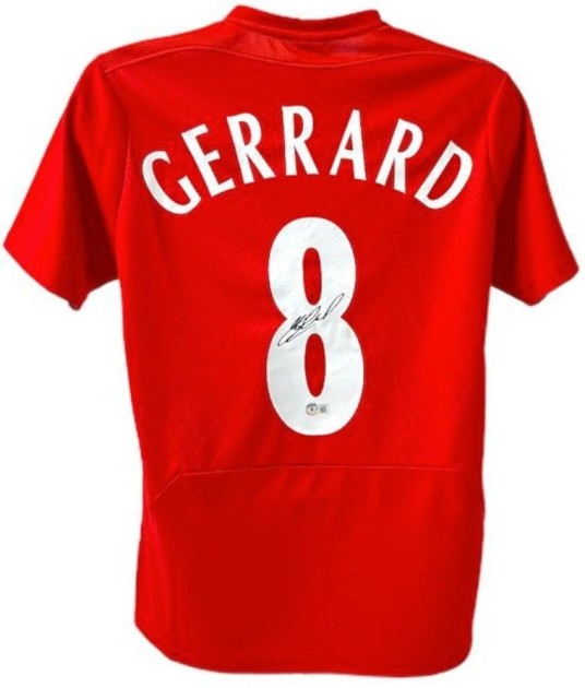 Steven Gerrard's Liverpool Signed Home Shirt