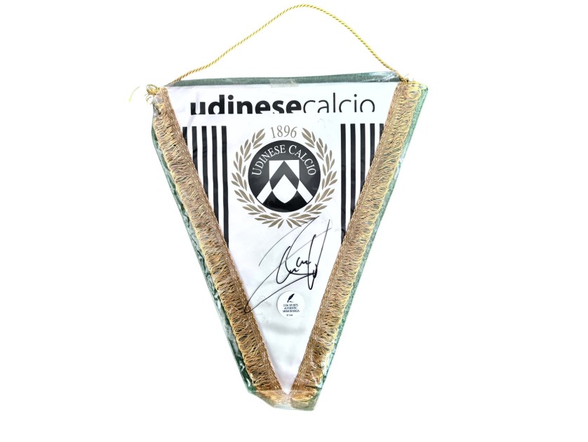 Udinese Match-Issued Pennant, - Signed by Bierhoff